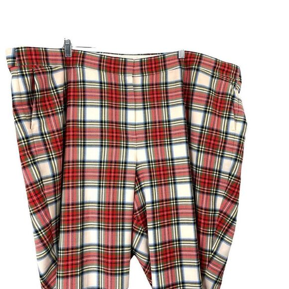 J. Crew Willa cropped flare wool blend pants Size 24 Snowy Stewart tartan plaid - Picture 3 of 10